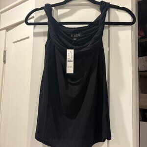 JCrew  Off-the-shoulder twist tank top in matte jersey